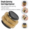 image:imageFREELOVE Gear Metal Fidget Spinner Toys for Adults Small Mini Tiny Pockget Figette Bike Chain Copper Brass Hands Gyro Quiet Silent Cool Cube for Anxiety Men Wheel 10 Gears Linkage BlackBrass2 Gears Stacking Black