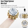 image:imageFREELOVE Gear Metal Fidget Spinner Toys for Adults Small Mini Tiny Pockget Figette Bike Chain Copper Brass Hands Gyro Quiet Silent Cool Cube for Anxiety Men Wheel 10 Gears Linkage BlackBrass2 Gears Stacking Silver