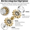 image:imageFREELOVE Gear Metal Fidget Spinner Toys for Adults Small Mini Tiny Pockget Figette Bike Chain Copper Brass Hands Gyro Quiet Silent Cool Cube for Anxiety Men Gears Stacked Scepter Silver2 Gears Stacking Silver