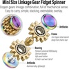 image:imageFREELOVE Gear Metal Fidget Spinner Toys for Adults Small Mini Tiny Pockget Figette Bike Chain Copper Brass Hands Gyro Quiet Silent Cool Cube for Anxiety Men Wheel 10 Gears Linkage BlackBrass2 Gears Stacking Rainbow