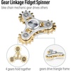 image:imageFREELOVE Gear Metal Fidget Spinner Toys for Adults Small Mini Tiny Pockget Figette Bike Chain Copper Brass Hands Gyro Quiet Silent Cool Cube for Anxiety Men Gears Stacked Scepter Silver4 Gears Linkage Silver