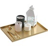 image:imageFREELOVE Gold Tray for Bathroom Vanity Brass Decor Small Candle Holder Rectangle Soap Dish Brushed Square Plate Coffee Table Toilet Back Modern Antique 10X15Sanding Gold