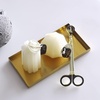 image:imageFREELOVE Gold Tray for Bathroom Vanity Brass Decor Small Candle Holder Rectangle Soap Dish Brushed Square Plate Coffee Table Toilet Back Modern Antique 10X15Sanding Gold