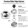 image:imageFREELOVE Magnetic Slider Levitation Fidget Spinner for Adults Heavy Duty Stainless Steel Metal Fidget Toys Small Mini Weights Design Silent Premium BearingStainless Steel