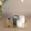 image:imageFREELOVE Metal Decorative Tray Catchall Trays for Candle Tools Napkin Holder Perfume Jewelry Organizer Makeup Trinket Dish Dresser Vanity Counter Coffee Table Decor Mirror Gold 8X8Mirror Gold