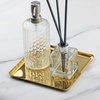 image:imageFREELOVE Metal Decorative Tray Catchall Trays for Candle Tools Napkin Holder Perfume Jewelry Organizer Makeup Trinket Dish Dresser Vanity Counter Coffee Table Decor Mirror Gold 8X8Mirror Gold