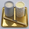 image:imageFREELOVE Metal Decorative Tray Catchall Trays for Candle Tools Napkin Holder Perfume Jewelry Organizer Makeup Trinket Dish Dresser Vanity Counter Coffee Table Decor Mirror Gold 8X8Mirror Gold