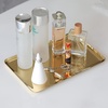 image:imageFREELOVE Metal Decorative Tray Catchall Trays for Candle Tools Napkin Holder Perfume Jewelry Organizer Makeup Trinket Dish Dresser Vanity Counter Coffee Table Decor Mirror Gold 8X8Mirror Gold