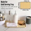 image:imageFREELOVE Metal Decorative Tray Catchall Trays for Candle Tools Napkin Holder Perfume Jewelry Organizer Makeup Trinket Dish Dresser Vanity Counter Coffee Table Decor Mirror Gold 8X8Mirror Gold