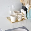image:imageFREELOVE Metal Decorative Tray Catchall Trays for Candle Tools Napkin Holder Perfume Jewelry Organizer Makeup Trinket Dish Dresser Vanity Counter Coffee Table Decor Mirror Gold 8X8Mirror Gold