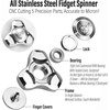 image:imageFREELOVE Metal Fidget Spinner Brass Heavy Long Spinning Toys Cool Silent Small Mini 2nd Fox Figette Spiner for Adults Men Anxiety Quiet Bearing Relief Brass1st Fox Stainless Steel Mirror Silver