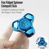 image:imageFREELOVE Metal Fidget Spinner Brass Heavy Long Spinning Toys Cool Silent Small Mini 2nd Fox Figette Spiner for Adults Men Anxiety Quiet Bearing Relief Brass1st Fox Stainless Steel Mirror Blue