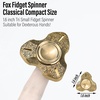 image:imageFREELOVE Metal Fidget Spinner Brass Heavy Long Spinning Toys Cool Silent Small Mini 2nd Fox Figette Spiner for Adults Men Anxiety Quiet Bearing Relief Brass2nd Fox Brass Relief