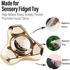 image:imageFREELOVE Metal Fidget Spinner Brass Heavy Long Spinning Toys Cool Silent Small Mini 2nd Fox Figette Spiner for Adults Men Anxiety Quiet Bearing Relief Brass1st Fox Stainless Steel Mirror Gold