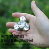 image:imageFREELOVE Metal Fidget Spinner Brass Heavy Long Spinning Toys Cool Silent Small Mini 2nd Fox Figette Spiner for Adults Men Anxiety Quiet Bearing Relief Brass2nd Fox Stainless Steel Mirror Silver