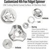 image:imageFREELOVE Metal Fidget Spinner Brass Heavy Long Spinning Toys Cool Silent Small Mini 2nd Fox Figette Spiner for Adults Men Anxiety Quiet Bearing Relief Brass4th Fox Stainless Steel Cnc Silver