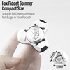 image:imageFREELOVE Metal Fidget Spinner Brass Heavy Long Spinning Toys Cool Silent Small Mini 2nd Fox Figette Spiner for Adults Men Anxiety Quiet Bearing Relief Brass1st Fox Stainless Steel Mirror Silver