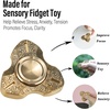 image:imageFREELOVE Metal Fidget Spinner Brass Heavy Long Spinning Toys Cool Silent Small Mini 2nd Fox Figette Spiner for Adults Men Anxiety Quiet Bearing Relief Brass2nd Fox Brass Relief