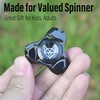 image:imageFREELOVE Metal Fidget Spinner Brass Heavy Long Spinning Toys Cool Silent Small Mini 2nd Fox Figette Spiner for Adults Men Anxiety Quiet Bearing Relief Brass1st Fox Stainless Steel Mirror Black