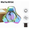image:imageFREELOVE Metal Fidget Spinner Brass Heavy Long Spinning Toys Cool Silent Small Mini 2nd Fox Figette Spiner for Adults Men Anxiety Quiet Bearing Relief Brass1st Fox Stainless Steel Mirror Rainbow