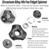 image:imageFREELOVE Metal Fidget Spinner Brass Heavy Long Spinning Toys Cool Silent Small Mini 2nd Fox Figette Spiner for Adults Men Anxiety Quiet Bearing Relief Brass4th Fox Zirconium Alloy Black