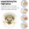 image:imageFREELOVE Metal Fidget Spinner Brass Heavy Long Spinning Toys Cool Silent Small Mini 2nd Fox Figette Spiner for Adults Men Anxiety Quiet Bearing Relief Brass1st Fox Stainless Steel Mirror Gold