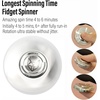 image:imageFREELOVE Metal Fidget Spinner Brass Heavy Long Spinning Toys Cool Silent Small Mini 2nd Fox Figette Spiner for Adults Men Anxiety Quiet Bearing Relief Brass4th Fox Stainless Steel Cnc Silver