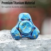 image:imageFREELOVE Metal Fidget Spinner Brass Heavy Long Spinning Toys Cool Silent Small Mini 2nd Fox Figette Spiner for Adults Men Anxiety Quiet Bearing Relief Brass1st Fox Titanium Alloy Blue Space