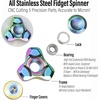 image:imageFREELOVE Metal Fidget Spinner Brass Heavy Long Spinning Toys Cool Silent Small Mini 2nd Fox Figette Spiner for Adults Men Anxiety Quiet Bearing Relief Brass1st Fox Stainless Steel Mirror Rainbow
