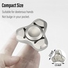 image:imageFREELOVE Metal Fidget Spinner Brass Heavy Long Spinning Toys Cool Silent Small Mini 2nd Fox Figette Spiner for Adults Men Anxiety Quiet Bearing Relief Brass1st Fox Titanium
