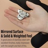image:imageFREELOVE Metal Fidget Spinner Brass Heavy Long Spinning Toys Cool Silent Small Mini 2nd Fox Figette Spiner for Adults Men Anxiety Quiet Bearing Relief Brass1st Fox Stainless Steel Mirror Silver