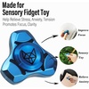 image:imageFREELOVE Metal Fidget Spinner Brass Heavy Long Spinning Toys Cool Silent Small Mini 2nd Fox Figette Spiner for Adults Men Anxiety Quiet Bearing Relief Brass1st Fox Stainless Steel Mirror Blue
