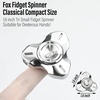 image:imageFREELOVE Metal Fidget Spinner Brass Heavy Long Spinning Toys Cool Silent Small Mini 2nd Fox Figette Spiner for Adults Men Anxiety Quiet Bearing Relief Brass2nd Fox Stainless Steel Mirror Silver