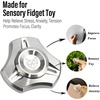 image:imageFREELOVE Metal Fidget Spinner Brass Heavy Long Spinning Toys Cool Silent Small Mini 2nd Fox Figette Spiner for Adults Men Anxiety Quiet Bearing Relief Brass4th Fox Stainless Steel Cnc Silver