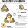 image:imageFREELOVE Metal Fidget Spinner Brass Heavy Long Spinning Toys Cool Silent Small Mini 2nd Fox Figette Spiner for Adults Men Anxiety Quiet Bearing Relief Brass2nd Fox Brass Relief