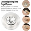 image:imageFREELOVE Metal Fidget Spinner Brass Heavy Long Spinning Toys Cool Silent Small Mini 2nd Fox Figette Spiner for Adults Men Anxiety Quiet Bearing Relief Brass2nd Fox Stainless Steel Mirror Silver