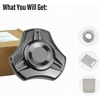 image:imageFREELOVE Metal Fidget Spinner Brass Heavy Long Spinning Toys Cool Silent Small Mini 2nd Fox Figette Spiner for Adults Men Anxiety Quiet Bearing Relief Brass4th Fox Zirconium Alloy Black