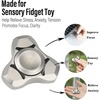 image:imageFREELOVE Metal Fidget Spinner Brass Heavy Long Spinning Toys Cool Silent Small Mini 2nd Fox Figette Spiner for Adults Men Anxiety Quiet Bearing Relief Brass1st Fox Titanium