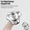 image:imageFREELOVE Metal Fidget Spinner Brass Heavy Long Spinning Toys Cool Silent Small Mini 2nd Fox Figette Spiner for Adults Men Anxiety Quiet Bearing Relief Brass4th Fox Stainless Steel Cnc Silver