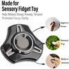 image:imageFREELOVE Metal Fidget Spinner Brass Heavy Long Spinning Toys Cool Silent Small Mini 2nd Fox Figette Spiner for Adults Men Anxiety Quiet Bearing Relief Brass4th Fox Zirconium Alloy Black