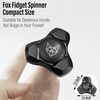 image:imageFREELOVE Metal Fidget Spinner Brass Heavy Long Spinning Toys Cool Silent Small Mini 2nd Fox Figette Spiner for Adults Men Anxiety Quiet Bearing Relief Brass1st Fox Stainless Steel Mirror Black