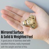 image:imageFREELOVE Metal Fidget Spinner Brass Heavy Long Spinning Toys Cool Silent Small Mini 2nd Fox Figette Spiner for Adults Men Anxiety Quiet Bearing Relief Brass1st Fox Stainless Steel Mirror Gold