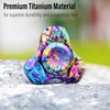 image:imageFREELOVE Metal Fidget Spinner Brass Heavy Long Spinning Toys Cool Silent Small Mini 2nd Fox Figette Spiner for Adults Men Anxiety Quiet Bearing Relief Brass1st Fox Titanium Alloy Splashed Ink