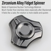 image:imageFREELOVE Metal Fidget Spinner Brass Heavy Long Spinning Toys Cool Silent Small Mini 2nd Fox Figette Spiner for Adults Men Anxiety Quiet Bearing Relief Brass4th Fox Zirconium Alloy Black