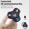 image:imageFREELOVE Metal Fidget Spinner for Adults Upgraded Fox Stainless Steel Fidget Toys High Spin Long Spinning Finger Gyro Small Mini Fidget Block Silent Bearings EDC for Men Anxiety CoolAluminum Alloy Galaxy