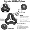 image:imageFREELOVE Metal Fidget Spinner for Adults Upgraded Fox Stainless Steel Fidget Toys High Spin Long Spinning Finger Gyro Small Mini Fidget Block Silent Bearings EDC for Men Anxiety CoolAluminum Alloy Black