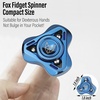 image:imageFREELOVE Metal Fidget Spinner for Adults Upgraded Fox Stainless Steel Fidget Toys High Spin Long Spinning Finger Gyro Small Mini Fidget Block Silent Bearings EDC for Men Anxiety Cool3rd Fox Stainless Steel Mirror Blue