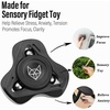 image:imageFREELOVE Metal Fidget Spinner for Adults Upgraded Fox Stainless Steel Fidget Toys High Spin Long Spinning Finger Gyro Small Mini Fidget Block Silent Bearings EDC for Men Anxiety Cool3rd Fox Stainless Steel Cnc Black