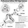 image:imageFREELOVE Metal Fidget Spinner for Adults Upgraded Fox Stainless Steel Fidget Toys High Spin Long Spinning Finger Gyro Small Mini Fidget Block Silent Bearings EDC for Men Anxiety Cool3rd Fox Stainless Steel Cnc Silver