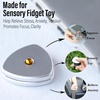 image:imageFREELOVE Metal Magnetic Fidget Toys Slider for Adults Pivot Sliding Magnet Clicker Compact Triangle Haptic Coin Quiet Operate for Stress Relief Anxiety Black SmallGen2Aluminum Alloy Silver